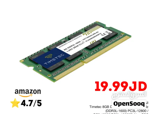 ذاكرة رام لابتوب 8 DDR3 , مستعمل لمدة يومين فقط ، شبه جديد