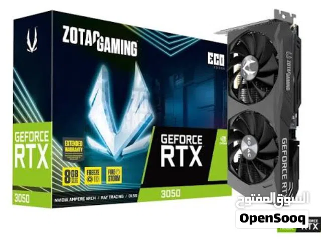 كارت شاشة ZOTAC GAMING GeForce RTX 3050 ECO Edition 8GB (NVIDIA RTX 3050)