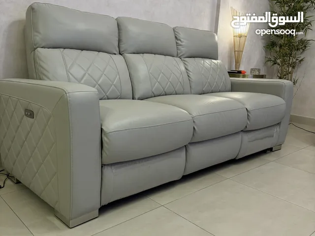 Set of leather sofa powered سيت كنبايات جلد