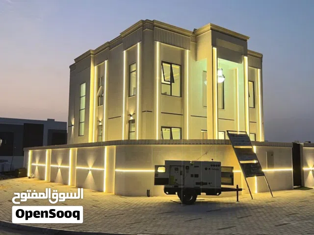 *W فيلا مميزه للبيع بالحليو -عجمان زاويه على شارعين ارتداد كبير- 4 غرف شامل رسوم التسجيل والتمليك