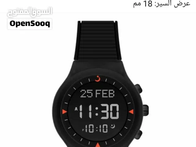 ساعة الفجر الاذان رياضية اسود