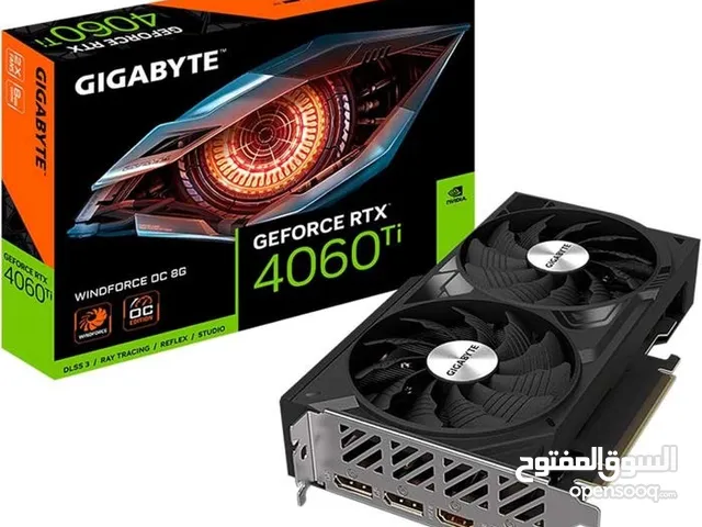 Gigabyte 4060 Ti windforce OC 8Gb زي الجديد