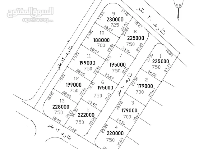 قطع أراضي سكنية مميزة للبيع على طريق المطار
