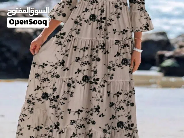 (Sylviya) Vفستان نسائي بياقة على شكل حرف وأكمام طويلة مطوية، مناسب للخريف والصيف، فستان أنيق وكاجوال