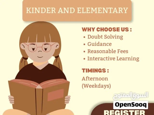 Tutoring for nursery till grade 5 students