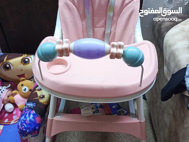 كرسي طعام لاطفال لون زهر