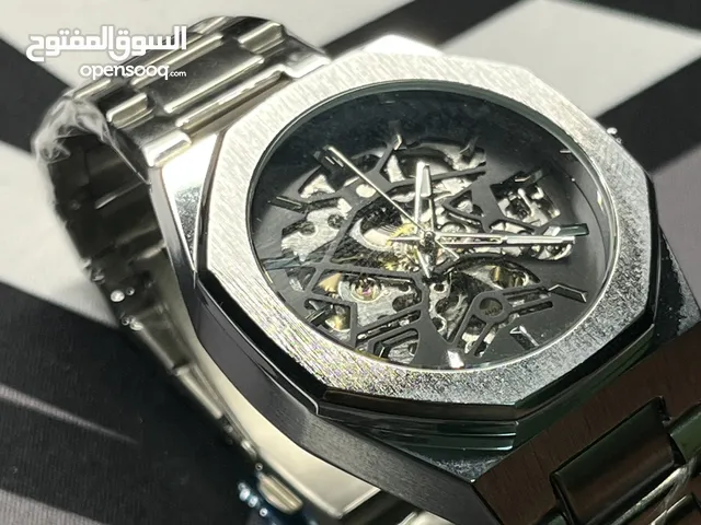 ساعات أوتوماتيك شبيه D1 بجوده عاليه - تصميم شفاف (زجاجة خلفي ) + عملاه bitcoin حديد