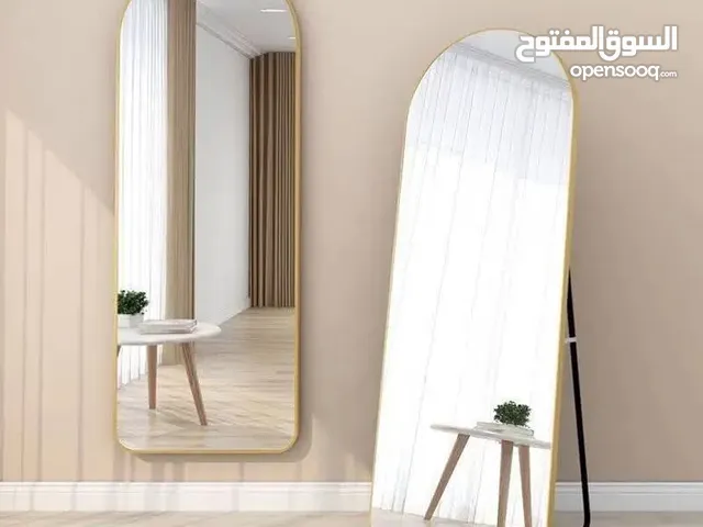مرآة ستاند إطار المنيوم ذهبي