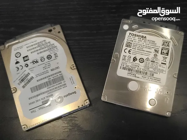 2 هارديسك 500GB حجم 2.5" للبيع