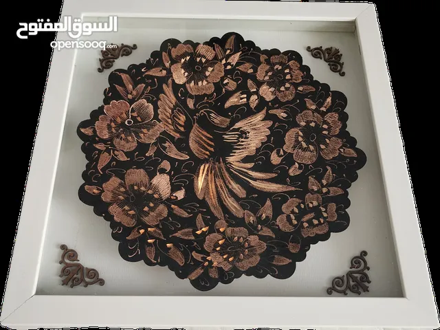 Diamond-Cut Copper Wall Plate "Traditional Persian handcraft Pencil sharpener on a copper dish