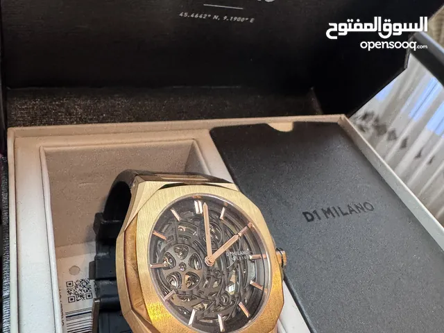 MEN'S SKELETON RUBBER ROSE GOLD ساعة رجالي من ارقى الماركات العالميه 2023