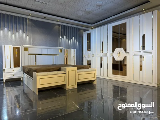 غرفه نوم تركي 10 قطع كنتور وملحق *320سم* ضهر الغرفه بلوك بالكامل برغي وچوي حديد