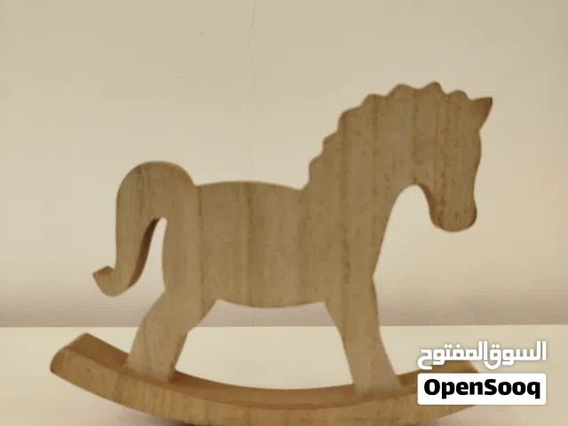 حصان هزاز خشبي ديكور غرفة الأطفال– توصيل مجاني