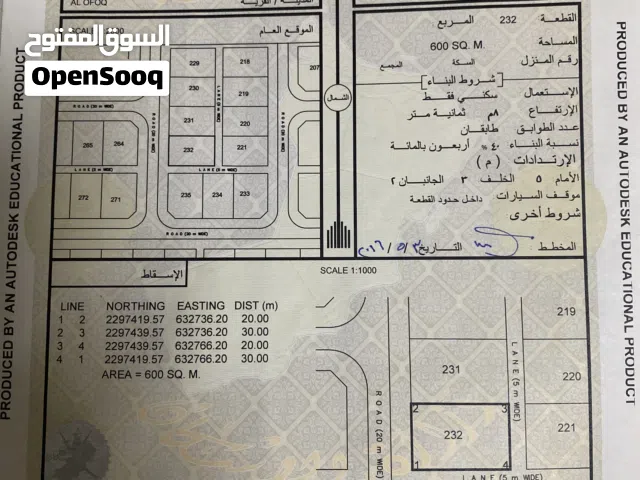 Residential Land for Sale in Al Wustaa Mahut
