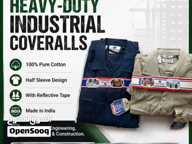COVERALL HEAVY DUTY INDUSTRIAL WORK WEAR 100% PURE COTTON HALF SLEEVE  REFLECTION TAPE MADE IN INDIA