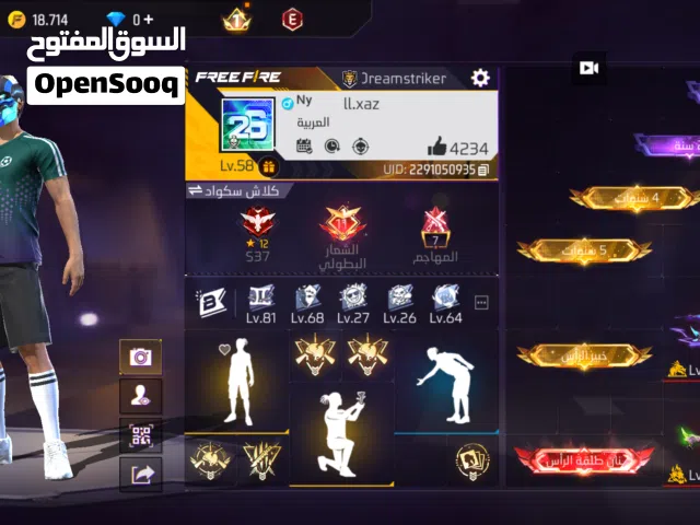 Free Fire Accounts and Characters for Sale in Zarqa