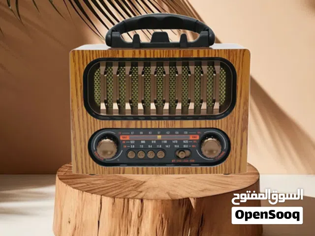 راديو مع مكبر صوت كلاسيكي يعمل بالشحن و بالبلوتوث يدعم الفلاش يتوفر احجام مختلفه