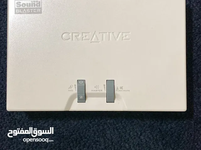 كرت صوت كريتيف فضي - ابيض sb0490