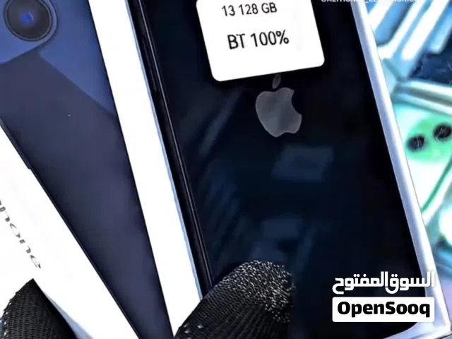 لحق العرض  ايفون 13 ذاكرة 128 جيجا نسبة بطارية 100% بحالة الجديد
