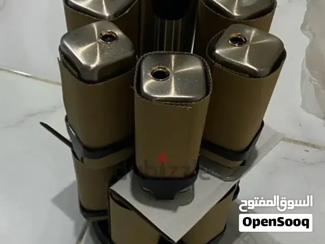 طقم توابل 12 قطعه بالاستاند الدوار لون روز جولد