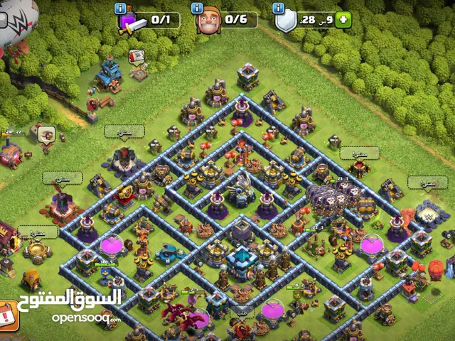 حساب كلاش رويال 7400 كؤؤس وكلاش اوف كلانس 3800 كؤؤس عامل سادس تاون 13 شبه ماكس