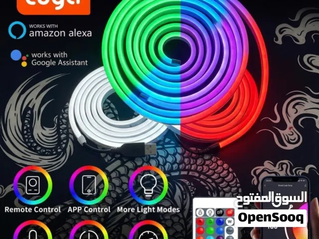 إضاءة نيون ذكية RGB Neon Rope (متر واحد) - ألوان قوية! (صور حقيقية)