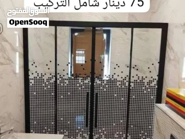 شاور بوكس ذهبي واسود وقاطع ثابت باعلى جوده سيكوريت حراري شاور شور حمام زجاج حمامات