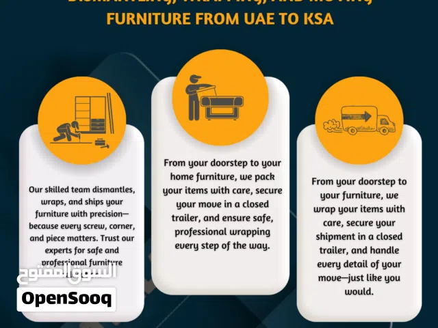 أفضل خدمات تغليف ونقل الأثاث في الإمارات