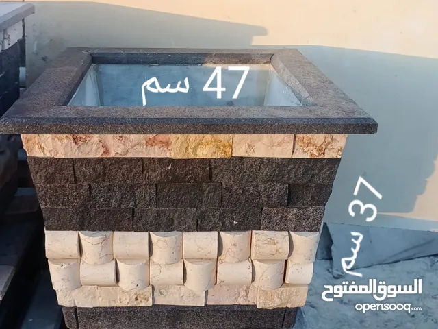 أحواض زراعه رخام طبيعي طبقتين ديكوري جميل جدا للأاشجار وعصري قوي ومتين وشلالات