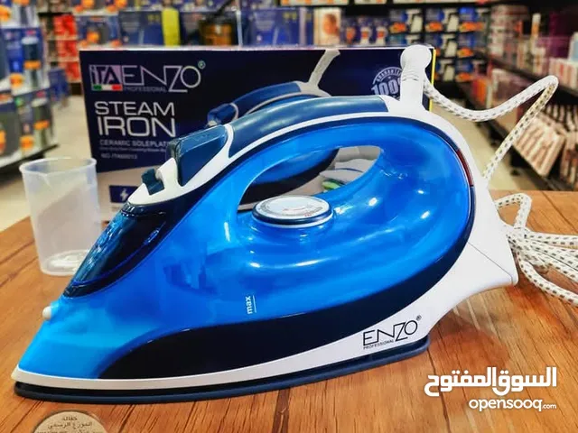 مكوى البخار اينزو 2200 واط مكوى بخار كهربائي ملابس قاعده سيراميك ENZO اقوى مكوى للملابس