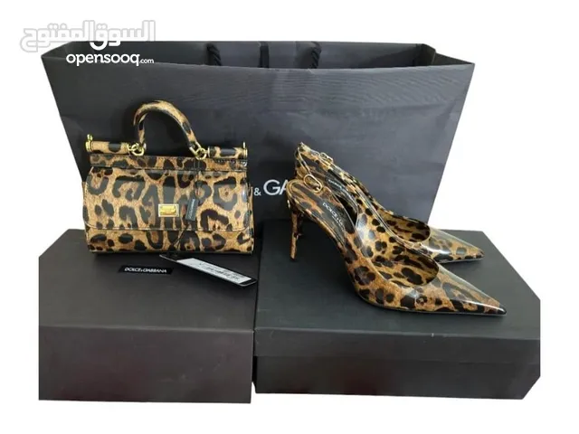 Dolce Gabbana Set of Leopard Mini Sicily Bag & Heels 39 size. Boutique price 1100bd