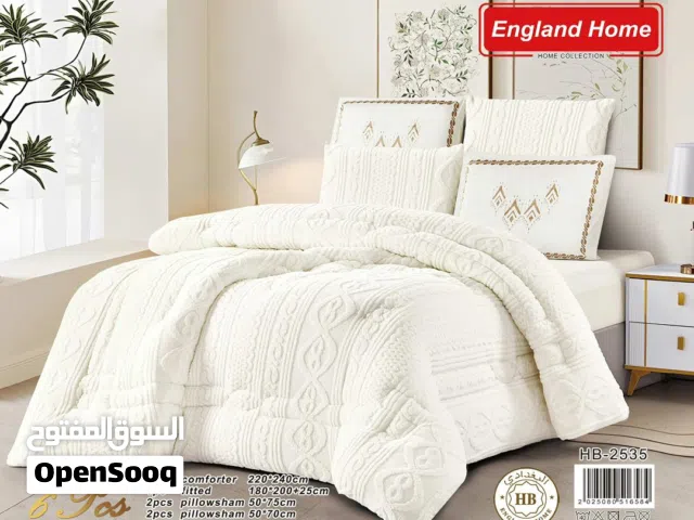 لحاف عرائسي منفوخ مخملي شتوي ذوجهين درجه اولى يحمي من البرد 6قطع عروضVIP 2026 ناعم وراقي أفخر الحافت