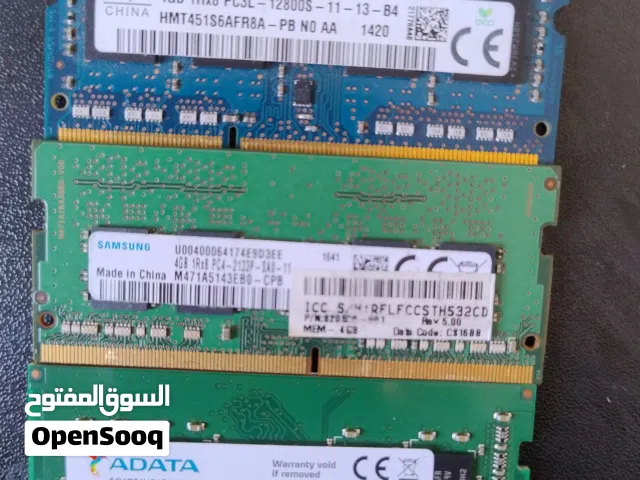 رامات لابتوب 4GB DDR4 بحال الوكاله