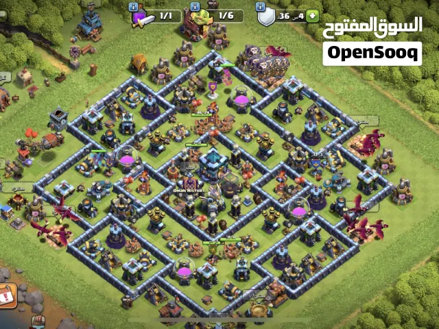 حساب كلاش أوف كلانس البيت 13 شبه ماكس