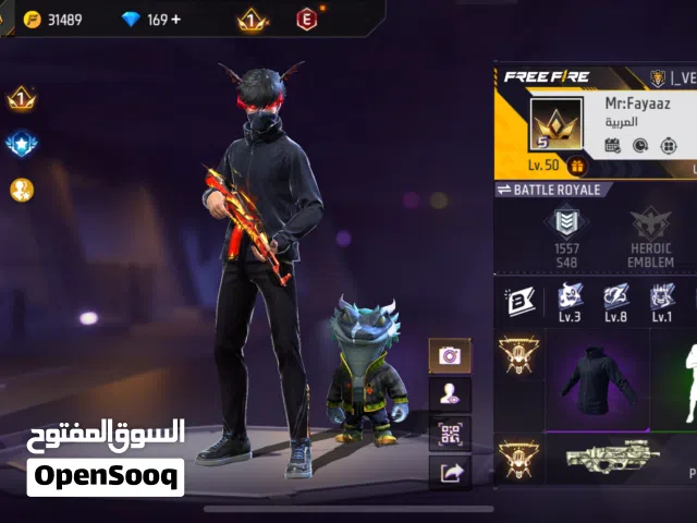 Selling My free fire account in Middle East and Africa region