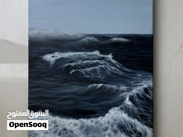 Waves painting, oil paint