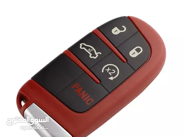 حافظة ذكية لمفتاح سيارة دودج تشارجر شبيه للهيلكات لون احمر