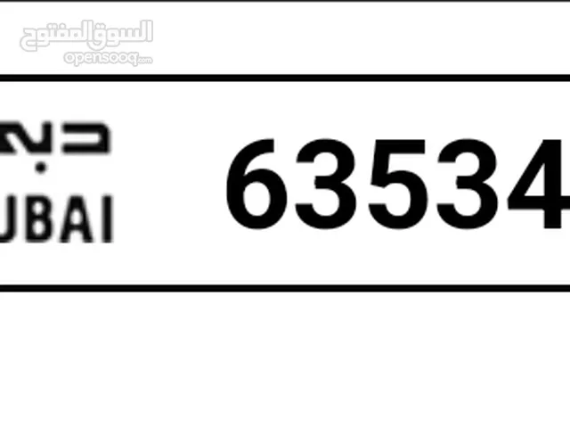 Number Plate for Sales Dubai 63534 K