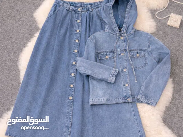 طقم تنورة جينز قطعتين من كولكشن العيد