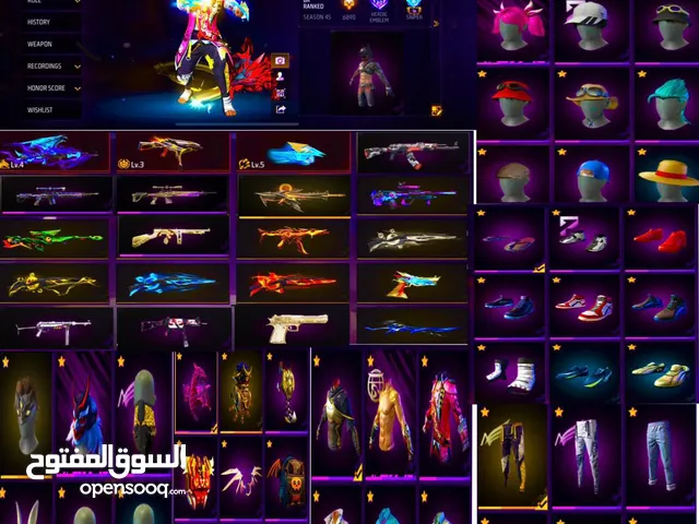 Free Fire Accounts and Characters for Sale in Asfi