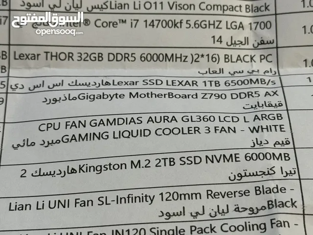 بي سي قيمنق كرت 5070 ti  معالج i714700 KF