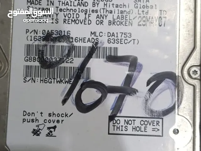 هاردديسك hdd 120 gb / hel 70%