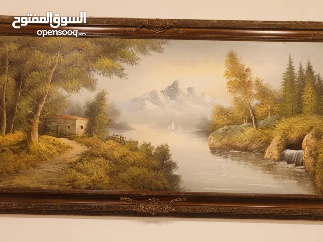 لوحة فرنسيه قديمه من خشب والماهوجني المعروف  الطول 2 وربع والعرض متر وربع