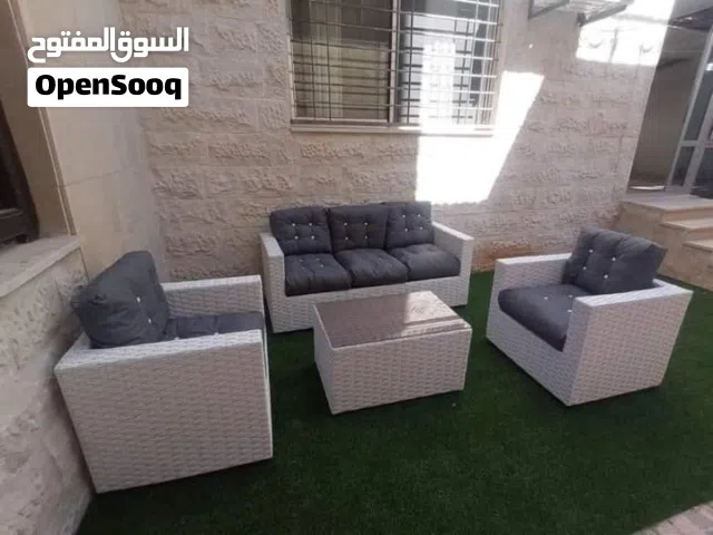 اختيارك الصح  طقم راتان 5 مقاعد + طاولة وسط .. شامل التوصيل داخل عمان  يتوفر اطقم راتان سباعي