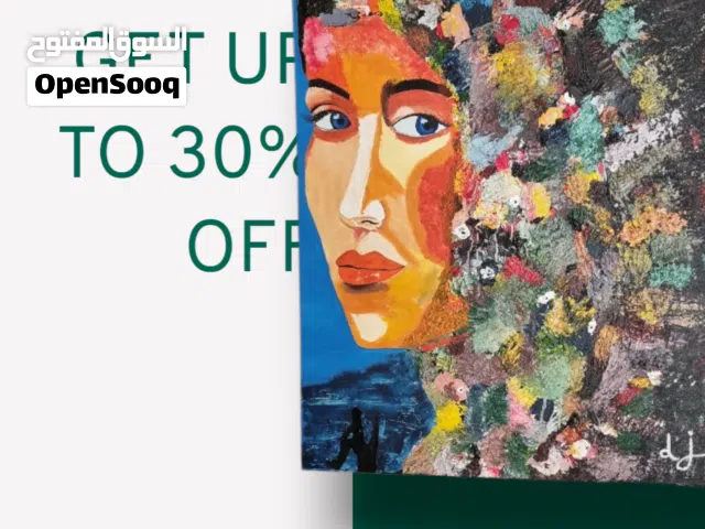 لوحة فن تشكيلي أصلية مرسومة يدويًا بألوان الأكريليك، تعكس إحساسًا عميقًا بالحركة واللون