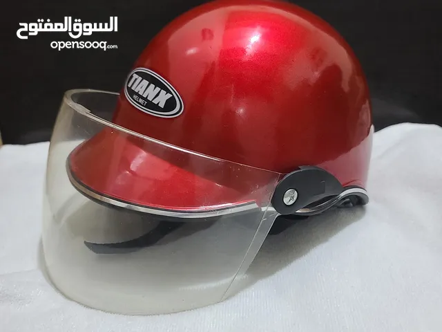 خوذة دراجة نارية حمراء نص فتحه احمي نفسك من المطر والشمس والرياح