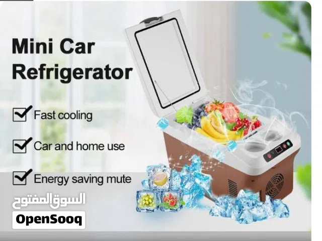 ثلاجة السياره 15 لتر مع شاشة الكترونية تعمل على تبريد غاز والانفيرتر   اضافه الى مراوح داخليه لتوزي