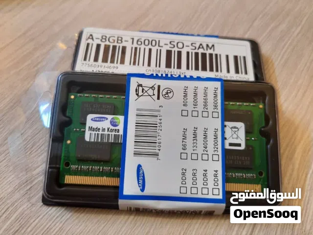 رام لابتوب ثمانية جيجا جديد 1600 ميقاهرتز