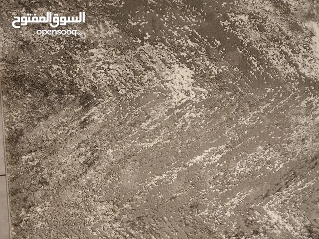 سجادة أرضية بدون هدب لون رمادي فاتح مع ابيض سميكة