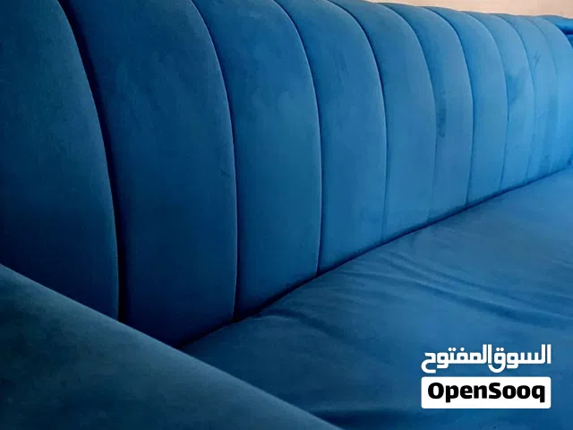 Comfortable Blue Velvet Sofa (2 sofas)